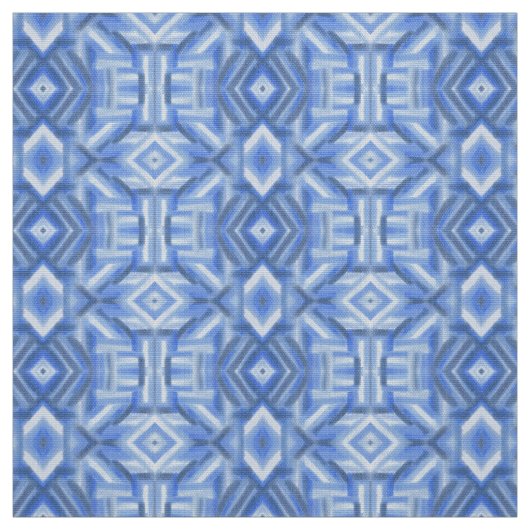 Staccato Blue Abstrakte Weiche Pastellkunst Stoff (Muster)