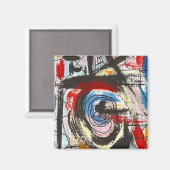 Staccato-Hand bemalt Abstrakt Art Magnet (Vorderseite/Rückseite)