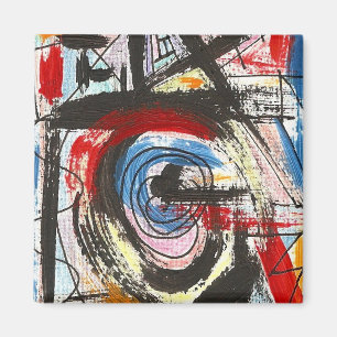 Staccato-Hand bemalt Abstrakt Art Magnet