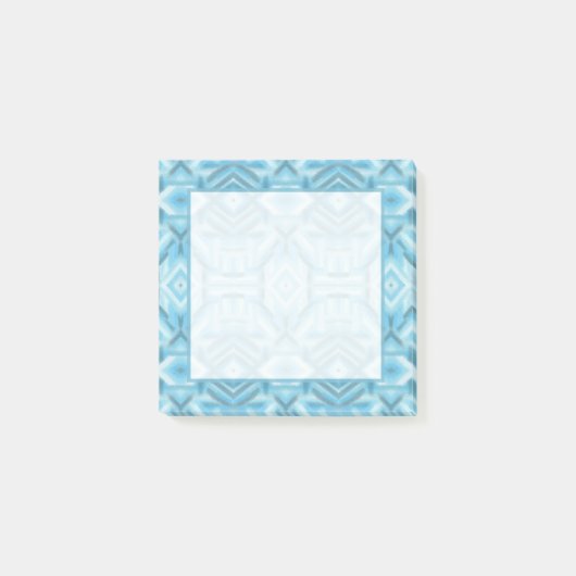 Staccato Hellblau Abstrakte Weiche Pastellkunst Post-it Klebezettel (Vorderseite)