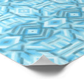Staccato Hellblau Abstrakte Weiche Pastellkunst Poster (Ecke)