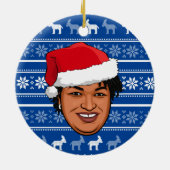 STACEE ABRAMS Weihnachten Keramik Ornament (Hinten)