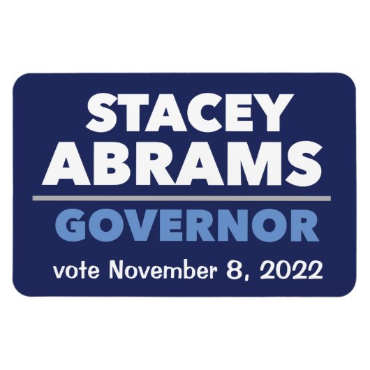 Stacey Abrams Governor Auto Magnet mit Datum! (Horizontal)