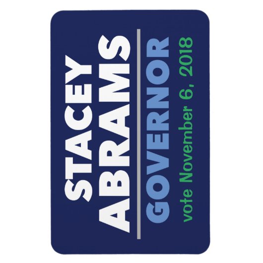 Stacey Abrams Governor Auto Magnet mit Datum! (Vertikal)