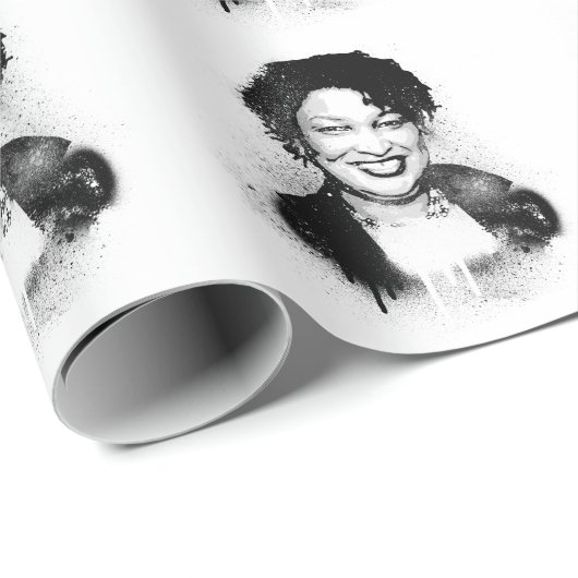 Stacey Abrams Graffiti-Kunst Geschenkpapier (Rolleneckpunkt)