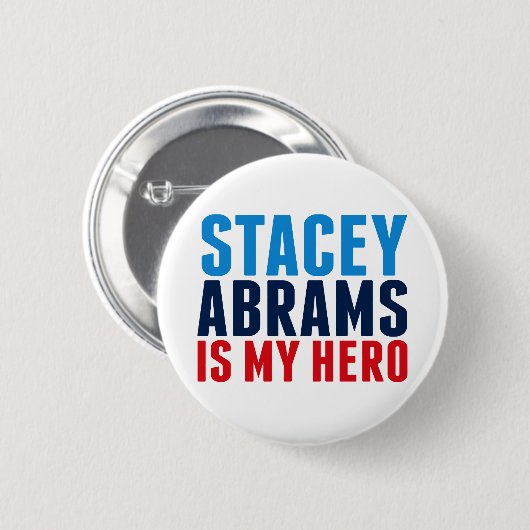 Stacey Abrams ist mein Held Button (Vorne & Hinten)
