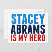 Stacey Abrams ist mein Held Postkarte (Vorne/Hinten)