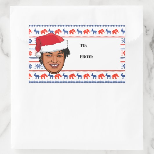 STACEY ABRAMS Weihnachten Rechteckiger Aufkleber (Tasche)