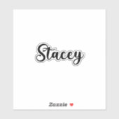 Stacey Name - Handgeschriebene Kalligrafie Aufkleber (Blatt)