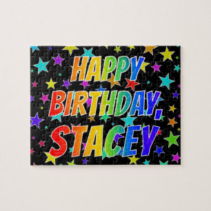 "STACEY" Vorname, Spaß "HAPPY BIRTHDAY" Puzzle