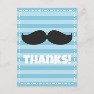 Stache Blue Postkarte