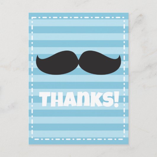 Stache Blue Postkarte (Vorderseite)