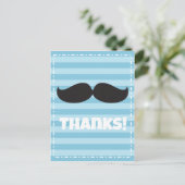 Stache Blue Postkarte (Stehend Vorderseite)