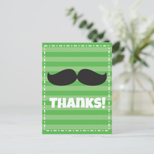 Stache Green Postkarte (Stehend Vorderseite)