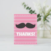 Stache Pink Postkarte (Stehend Vorderseite)