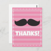 Stache Pink Postkarte (Vorne/Hinten)