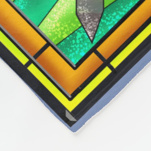 Stached Glass Kraken Fleecedecke (Ecke)