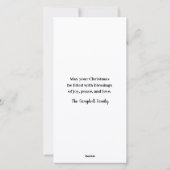 Stached Glass Madonna Flat Feiertagskarte (Rückseite)