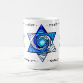 Stached Glass Mogen David (Personalisiert) Kaffeetasse (Mittel)