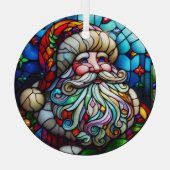 Stached Glass Santa Claus Ornament Aus Glas (Rückseite)