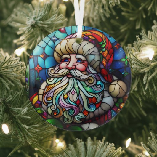 Stached Glass Santa Claus Ornament Aus Glas (InSitu)