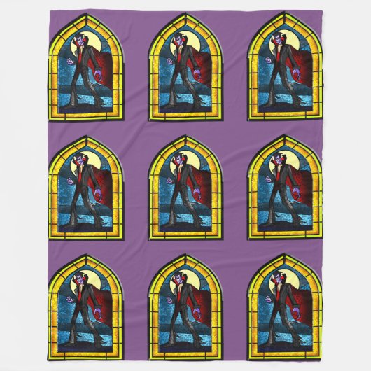 Stached Glass Vampire Fleecedecke (Vorderseite)