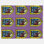 Stached Glass Vampire Fleecedecke (Vorderseite (Horizontal))