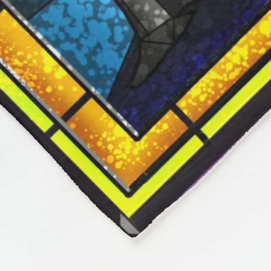 Stached Glass Vampire Fleecedecke (Ecke)