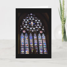 "Stached Glass Windows" Weihnachtskarte - Religiös