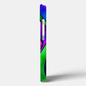 StachedGlassSwirl-Blue Case-Mate iPhone Hülle (Rückseite / Links)