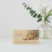 Stachelbeererdbeerfruchtverkäufe Visitenkarte (Stehend Vorderseite)