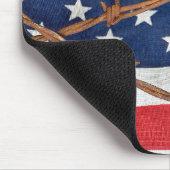 Stacheldraht auf Flagge Mousepad (Ecke)