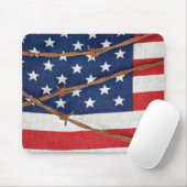 Stacheldraht auf Flagge Mousepad (Mit Mouse)