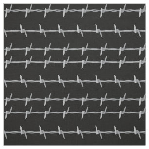 Stacheldraht auf schwarz stoff
