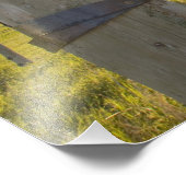 Stacheldraht aufgerollt auf Fencerow in der Nähe Fotodruck (Ecke)