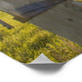 Stacheldraht aufgerollt auf Fencerow in der Nähe Poster (Ecke)