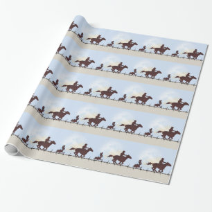 Stacheldraht-Cowboy-Geschenkpapier Geschenkpapier