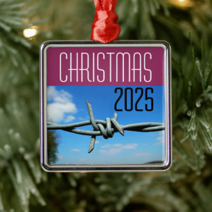 Stacheldraht-Cowgirl-Tasse Silbernes Ornament