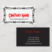 Stacheldraht-Doppeltes versah Visitenkarte (Vorne/Hinten)