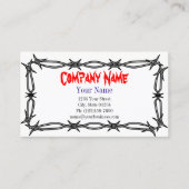 Stacheldraht-einseitige Visitenkarte-Schablone Visitenkarte (Vorderseite)