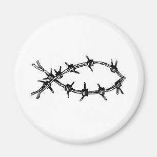 Stacheldraht-Fische Magnet