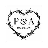 Stacheldraht-Herz-Hochzeitstich Permastempel (Design)