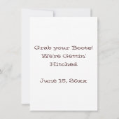 Stacheldraht-HufeisenWestern-Hochzeits-Einladung Einladung (Rückseite)