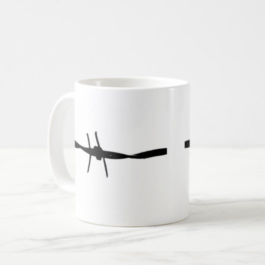 Stacheldraht Kaffeetasse (Vorderseite Links)
