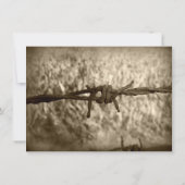 Stacheldraht-Land-Western-Hochzeits-Einladungen Einladung (Rückseite)