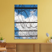 Stacheldraht Leinwanddruck (Insitu (Wohnzimmer))