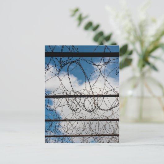 Stacheldraht Postkarte (Stehend Vorderseite)