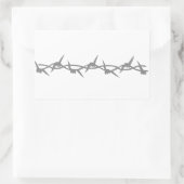 Stacheldraht Rechteckiger Aufkleber (Tasche)