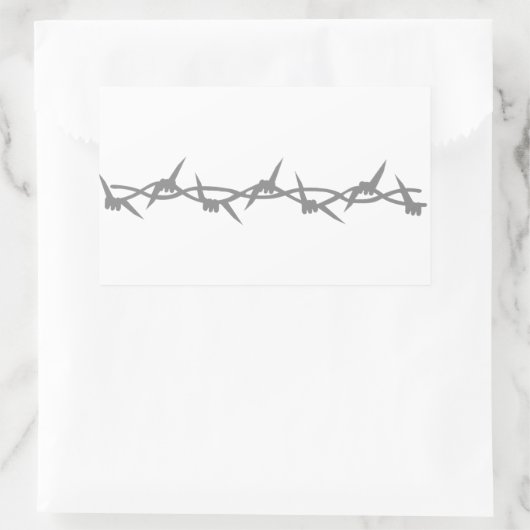 Stacheldraht Rechteckiger Aufkleber (Tasche)