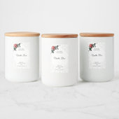 Stacheldraht-Rose Damask-Kerzen-Etikett Lebensmitteletikett (Flaschen)